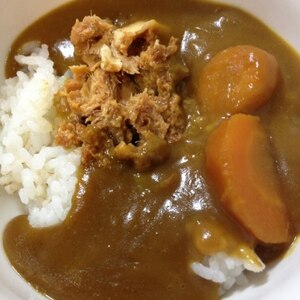 白菜と鰹缶のカレー丼